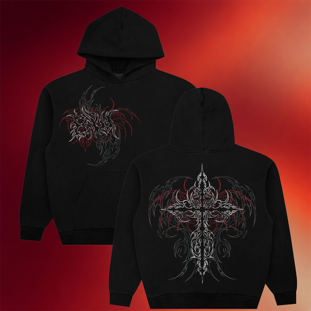 8THWNDR Merch Razor Tribal Hoodie Black Birthday Gift For Husband