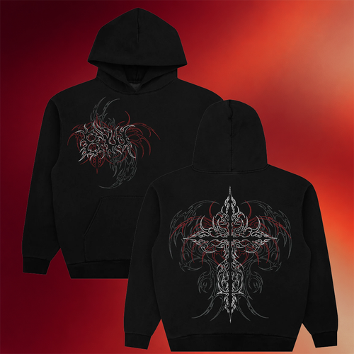 8THWNDR Merch Razor Tribal Hoodie Black Birthday Gift For Husband