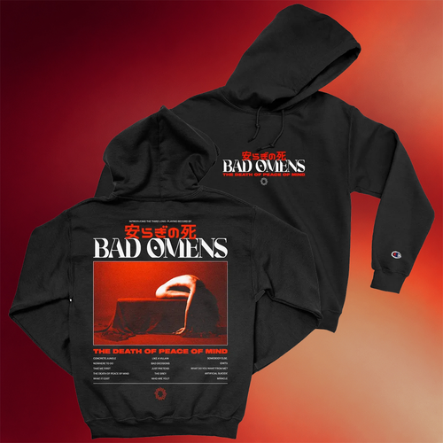 Bad Omens Merch Tracklist Champion Hoodie The Death Of Peace Of Mind Bad Omens Hoodie Fans Gifts