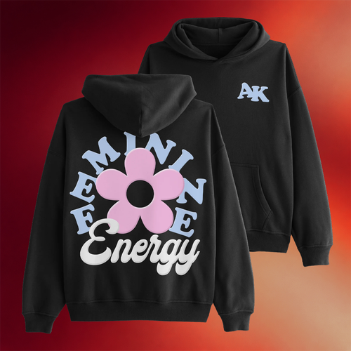 Alexandra Kay Merch Feminine Energy Black Hoodie Alexandra Kay Hoodie Gifts For Sister