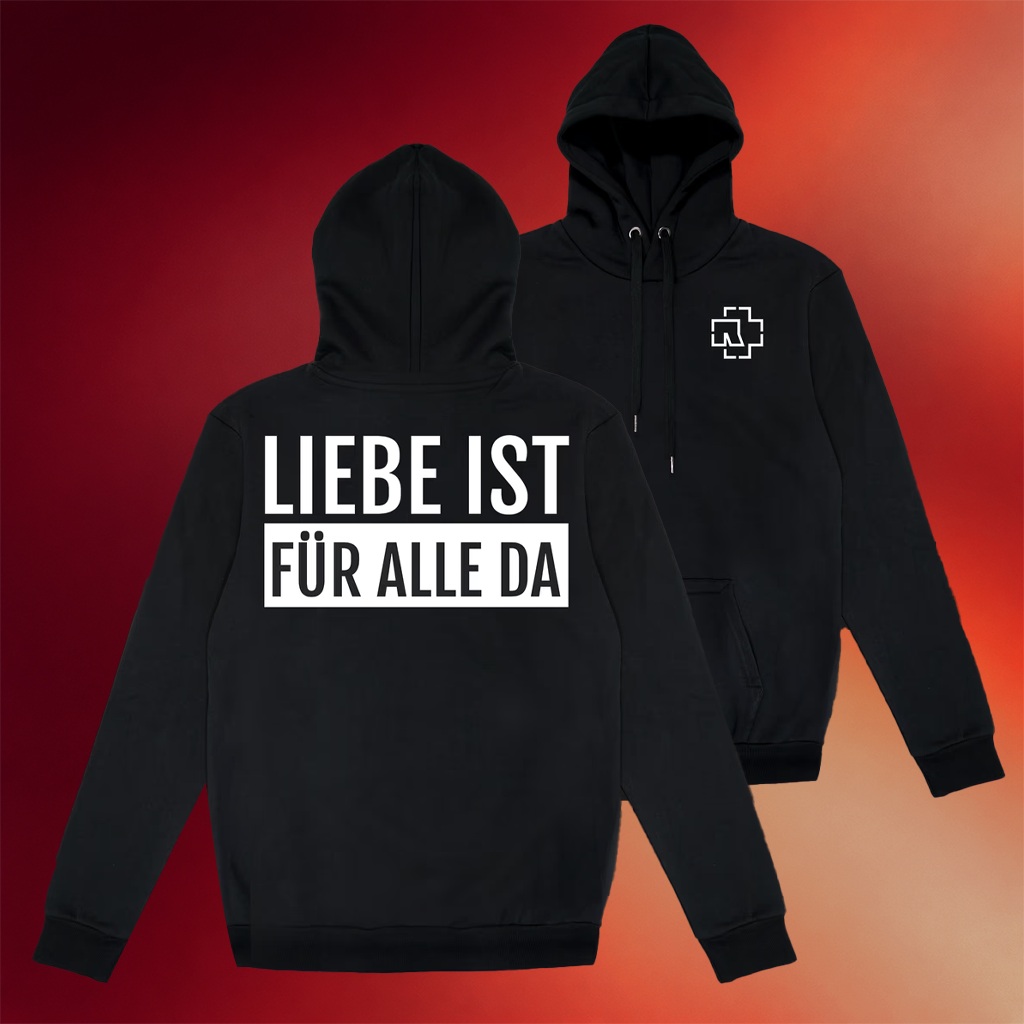 Rammstein Merch Liebe Ist Fur Alle Da Hoodie Gifts For Band Fans