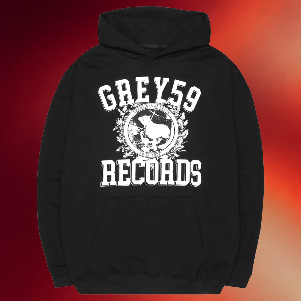 G59 Merch G59 Champion Of Death Hoodie Grey59 Records Hoodie Present For Husband