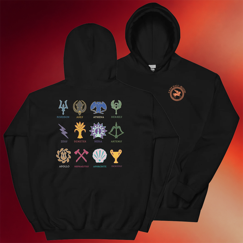 Percy Jackson Merch Camp Half-Blood Cabins Hoodie Percy Jackson Hoodie Birthday Ideas For Him