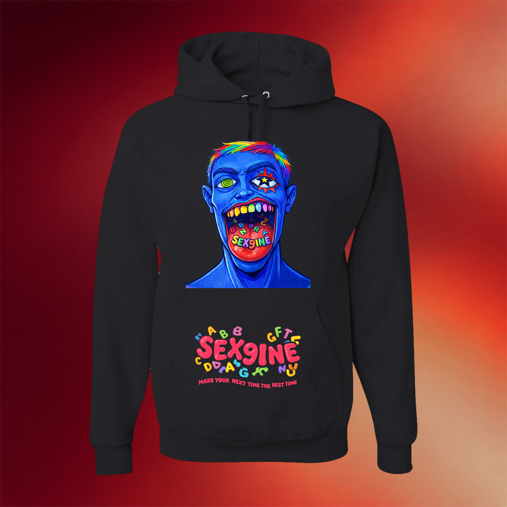 Tata Merch Sex9ine Black Hoodie Birthday Present For Son