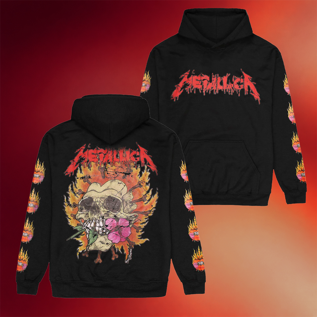 Impericon Merch Metallica Flower Skull Hoodie Best Gifts For Husband