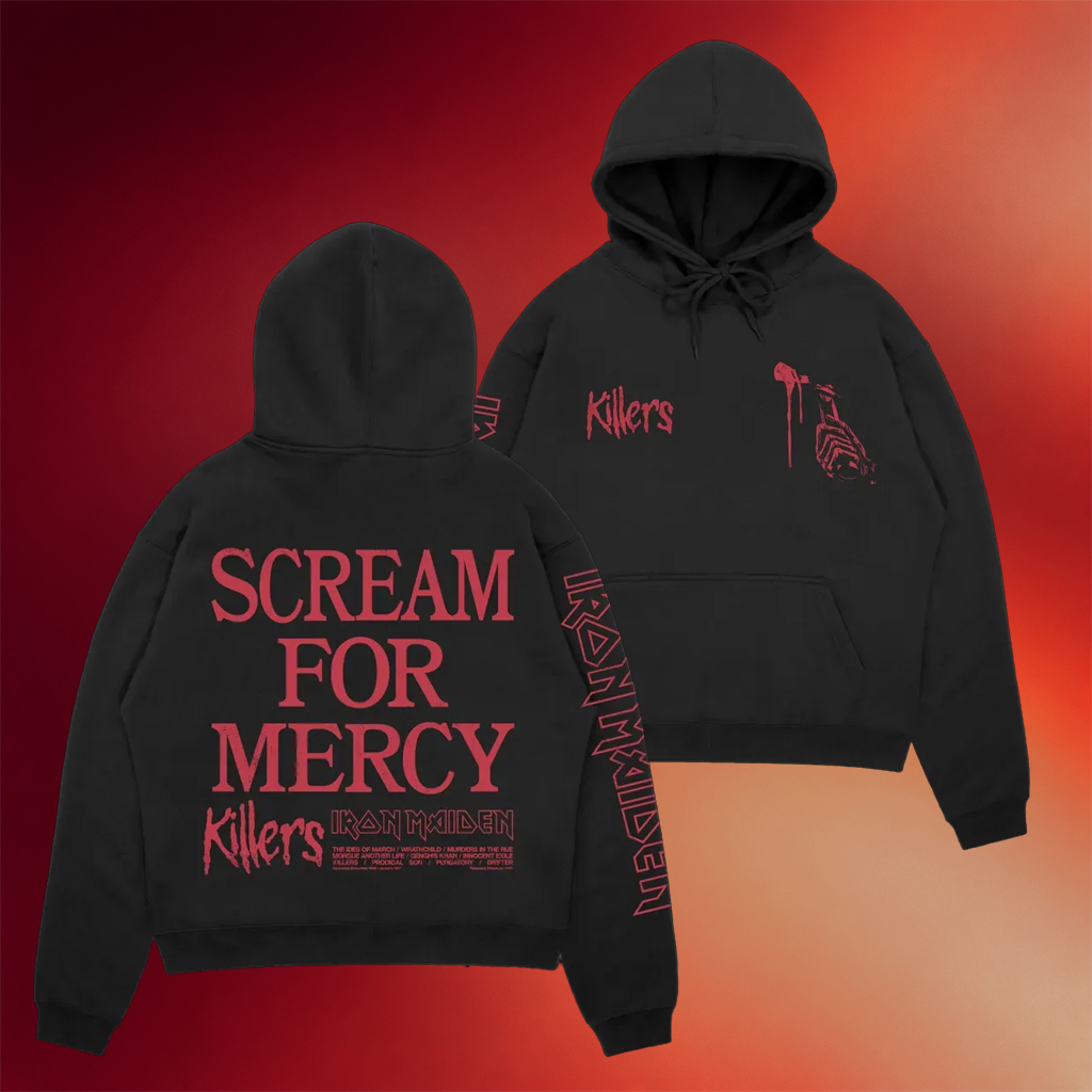 Iron Maiden Merch Killers 45 Scream For Mercy Hoodie Gift Ideas For Music Lovers