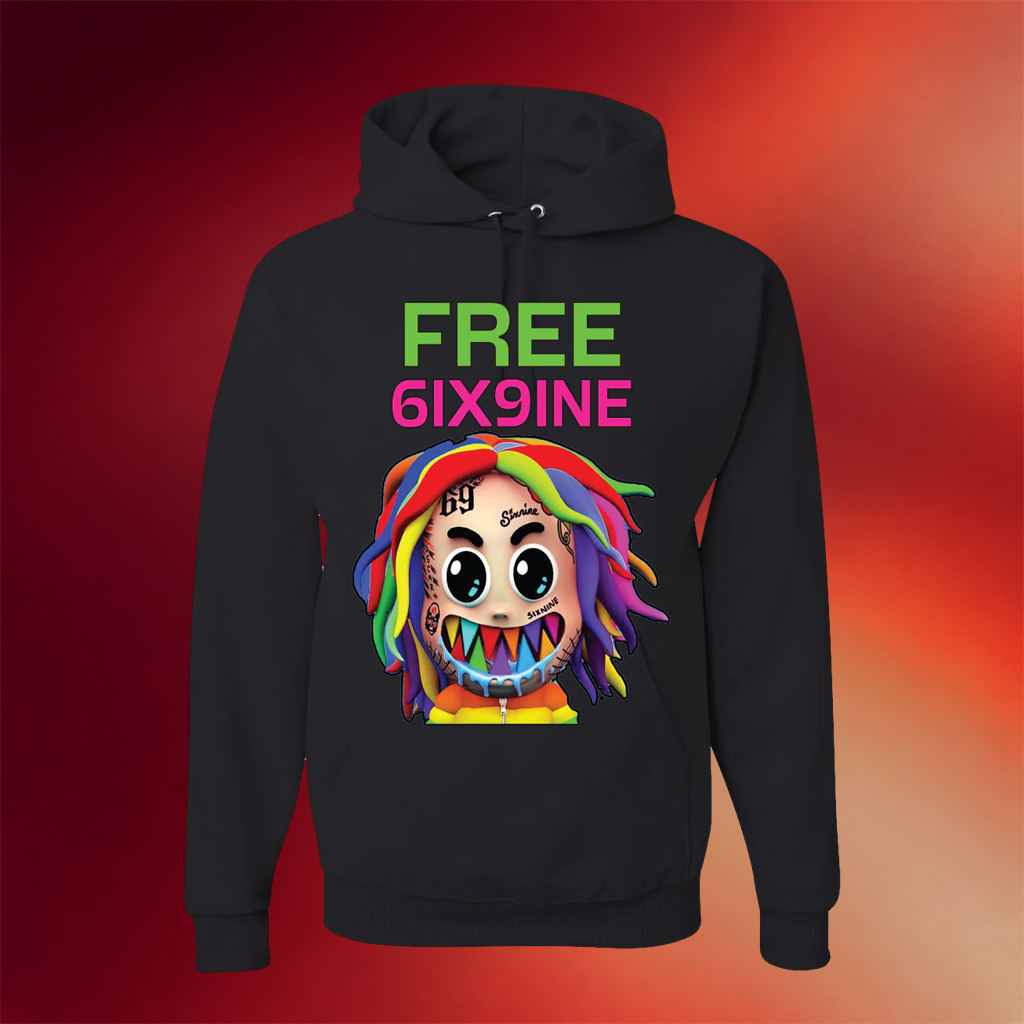 Tata Merch Free 6Ix9ine Black Hoodie Unique Birthday Gift For Husband