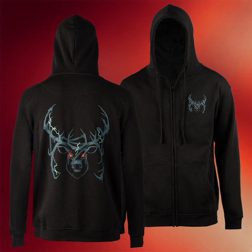 Valheim Merch Eikthyr Zip Hoodie Black Birthday Ideas For Boyfriend