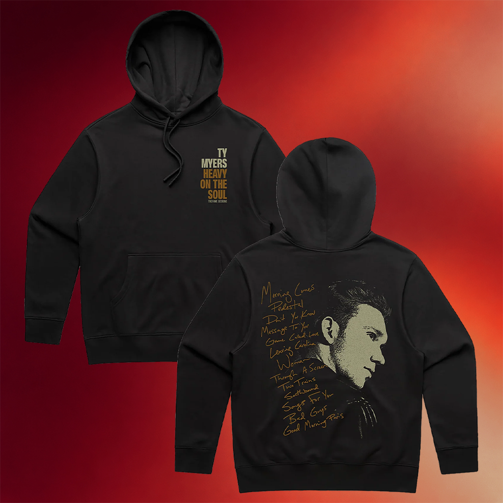 Ty Myers Merch Heavy On The Soul Black Hoodie Music Lover Gifts For Him