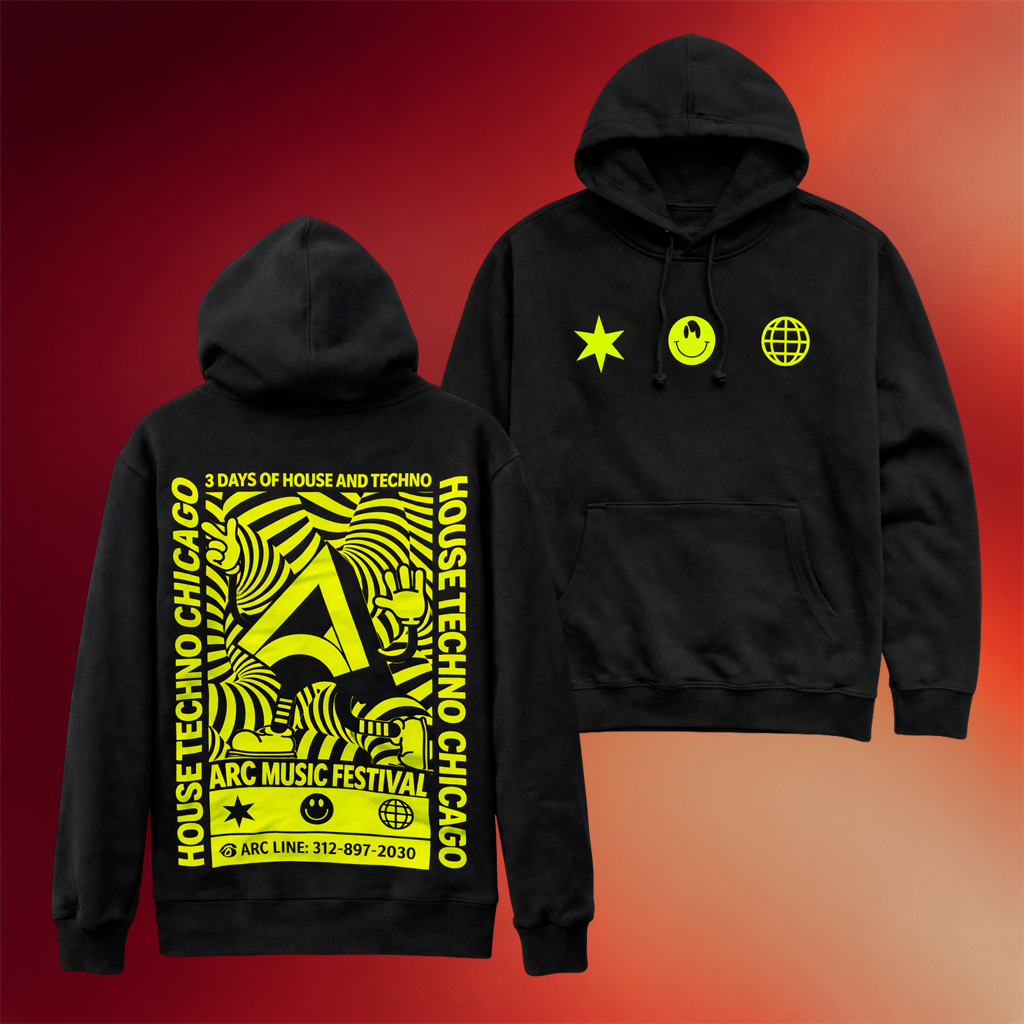 Steal Deal Merch Arc Music Festival Chicago Hoodie Black Birthday Ideas For Husband