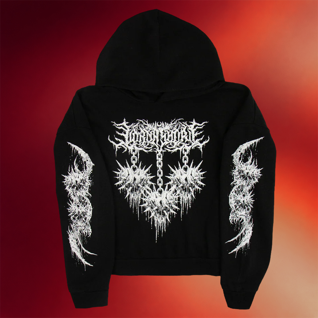 Lorna Shore Merch Lorna Shore Spiked Heart Hoodie Birthday Presents For Girlfriend