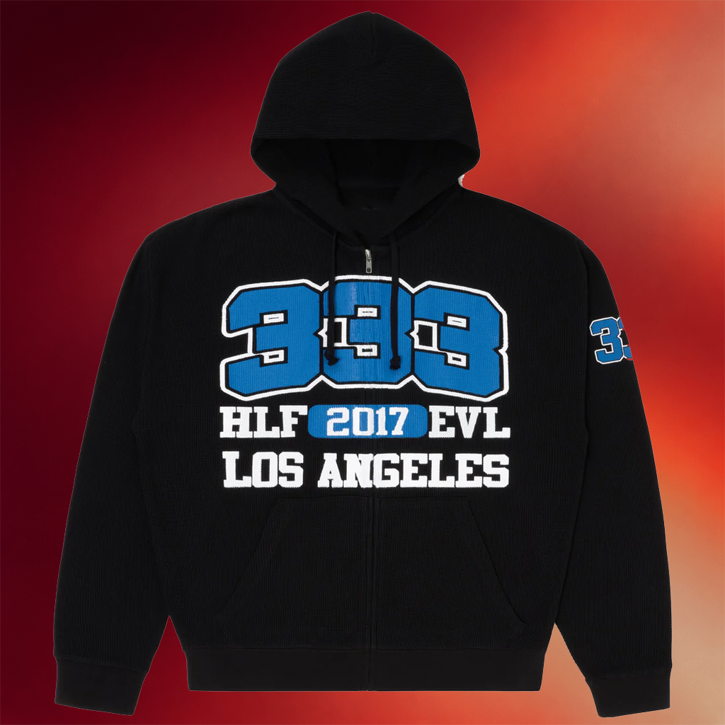 Half Evil Merch 333 Los Angeles Zip Hoodie Black Birthday Gift For Boyfriend