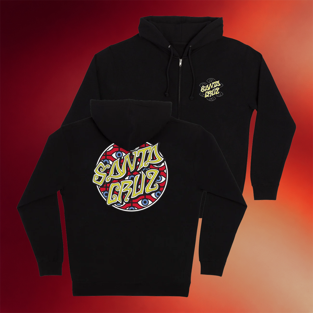 Santa Cruz Merch 2026 Salba Eyes Santa Cruz Zip Hoodie Birthday Ideas For Husband