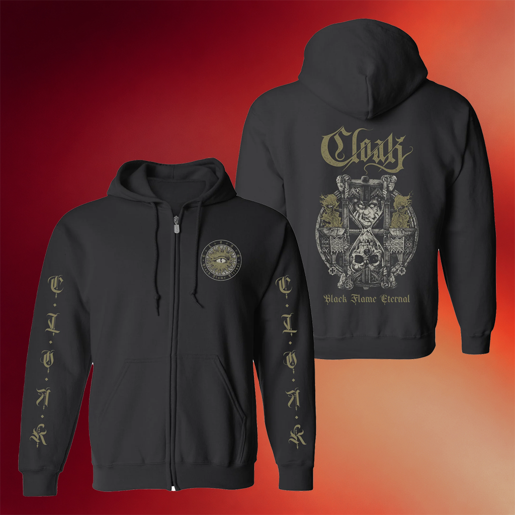 Cloak Merch 2026 Black Flame Eternal Zip Hoodie Best Gift For Metal Band Fans