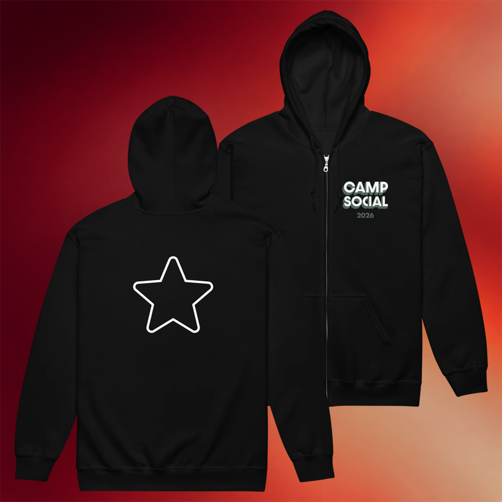 Camp Social Merch 2026 Camp Social Zip Hoodie Birthday Gifts For Best Friends