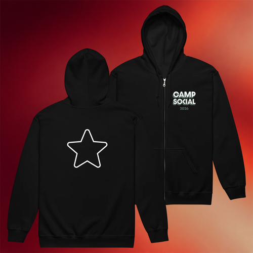 Camp Social Merch 2026 Camp Social Zip Hoodie Birthday Gifts For Best Friends
