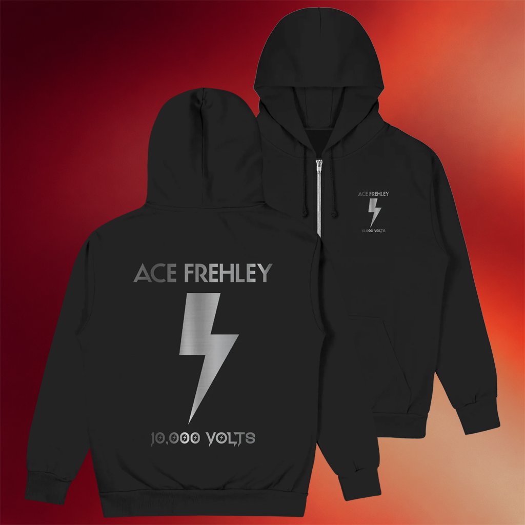 Ace Frehley Merch 10 000 Volts Zip Hoodie Ace Frehley Hoodie Best Gifts For Music Lovers