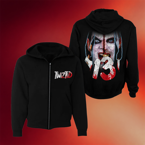 MNEStore Merch Twiztid Freek Show The 13Th Silhouette Zip Up Hoodie Father_s Day Gifts