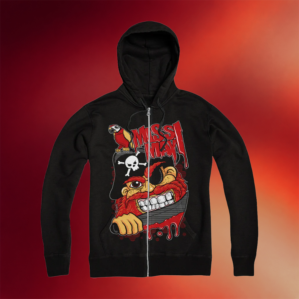 Miss May I Merch 2026 Pirate Black Zip Hoodie Gift Ideas For Music Lovers