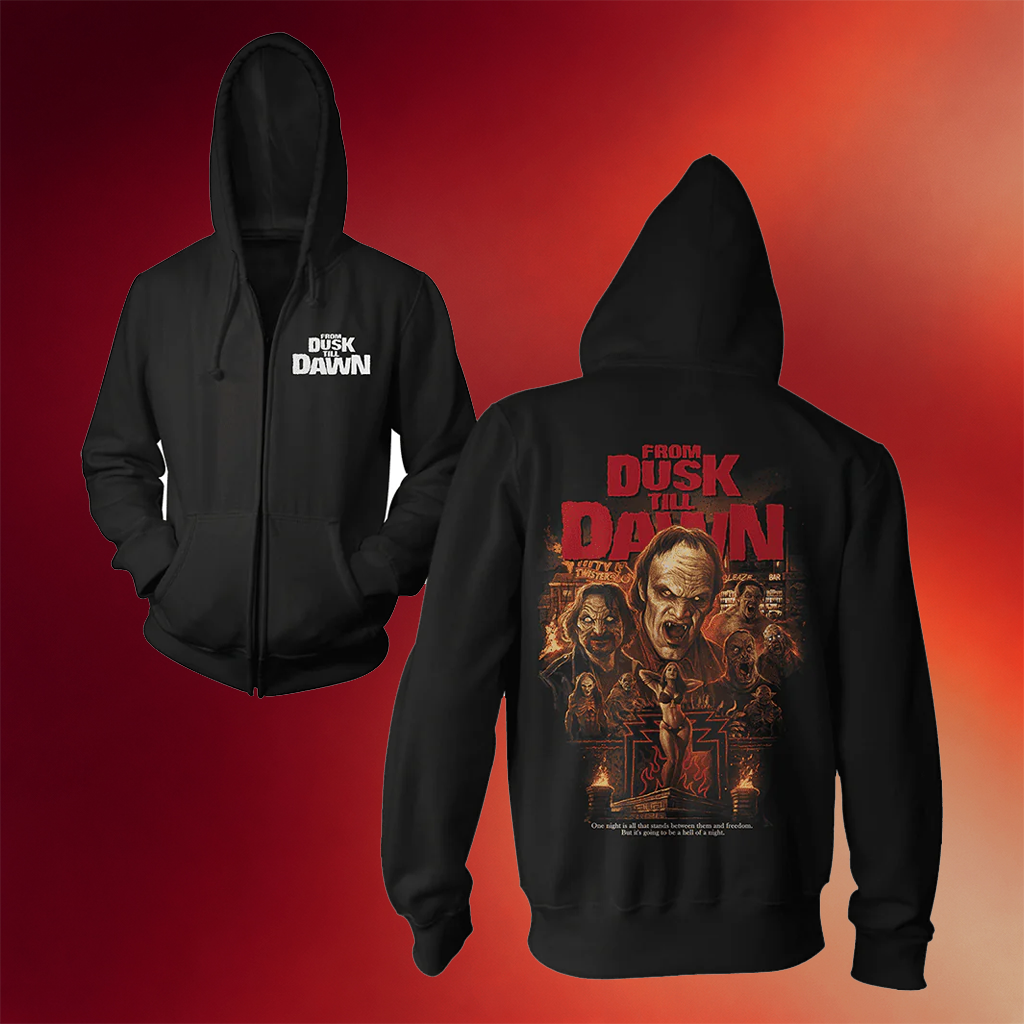 Gutter Garbs Merch From Dusk Till Dawn 30Th Anniversary Zip Hoodie Horror Fan Gifts