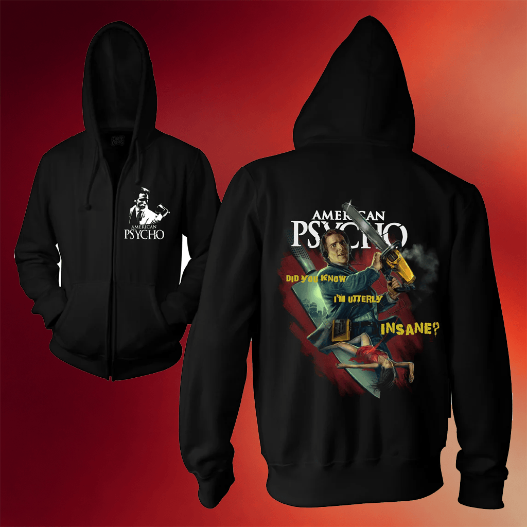 Cavitycolors Merch American Psycho I Feel Lethal Zip Up Hoodie Present For Husband