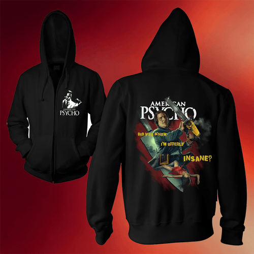 Cavitycolors Merch American Psycho I Feel Lethal Zip Up Hoodie Present For Husband