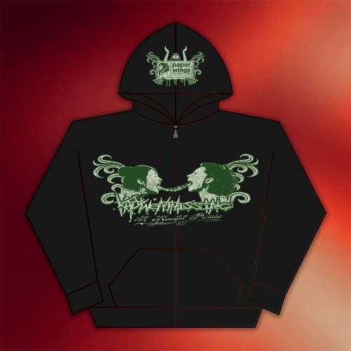 Paper Wings Records Merch Katywentmissing Black Zip Up Hoodie Birthday Gift For BFF