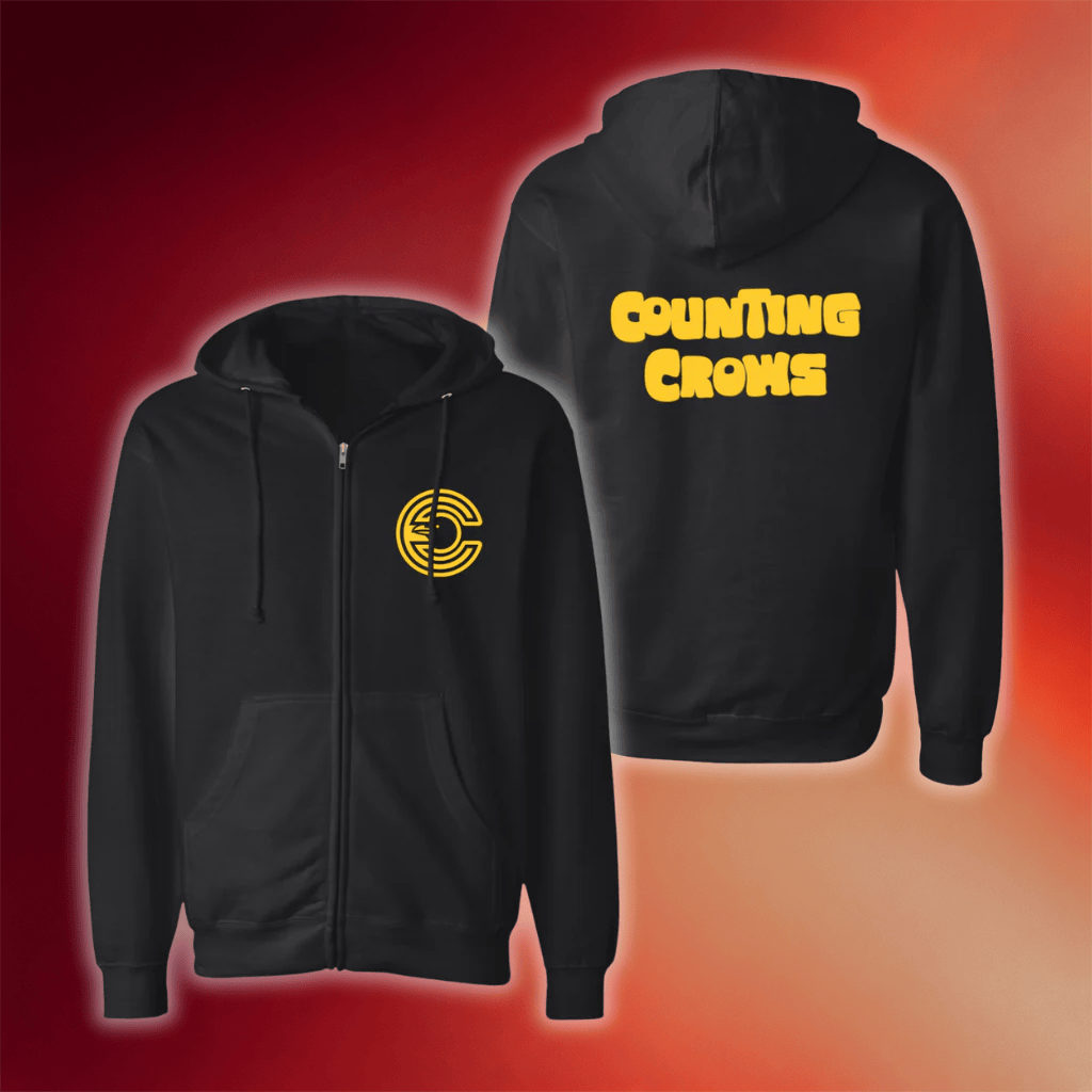 Counting Crows Merch 2026 Counting Crows Logo Zip Hoodie Presents For Rock Lovers