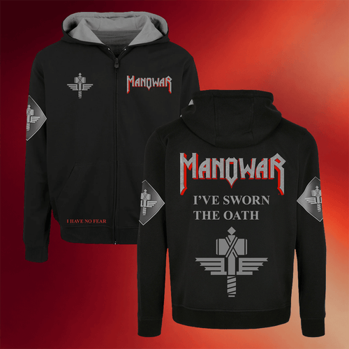 Manowar Merch 2026 Sign Of The Hammer Zip Hoodie Manowar Band Merch Gifts For Fans