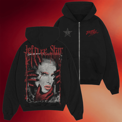 Jeffree Star Cosmetics Merch 2026 Spooky Jeffree Zip Hoodie Makeup Lover Gifts For BFF