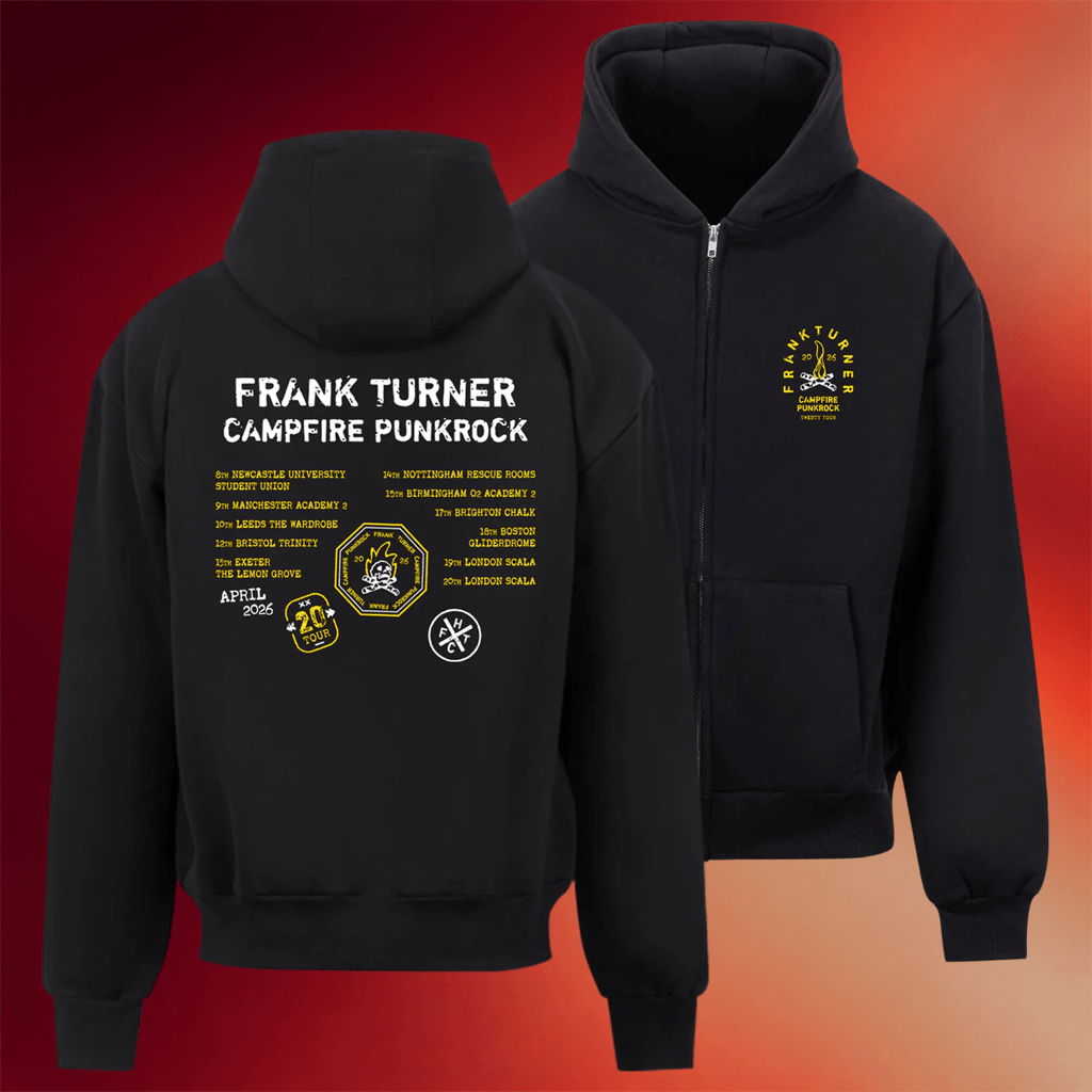 Frank Turner Merch 2026 Campfire Punkrock _20 Tour Zip Hoodie Gifts For Music Lovers
