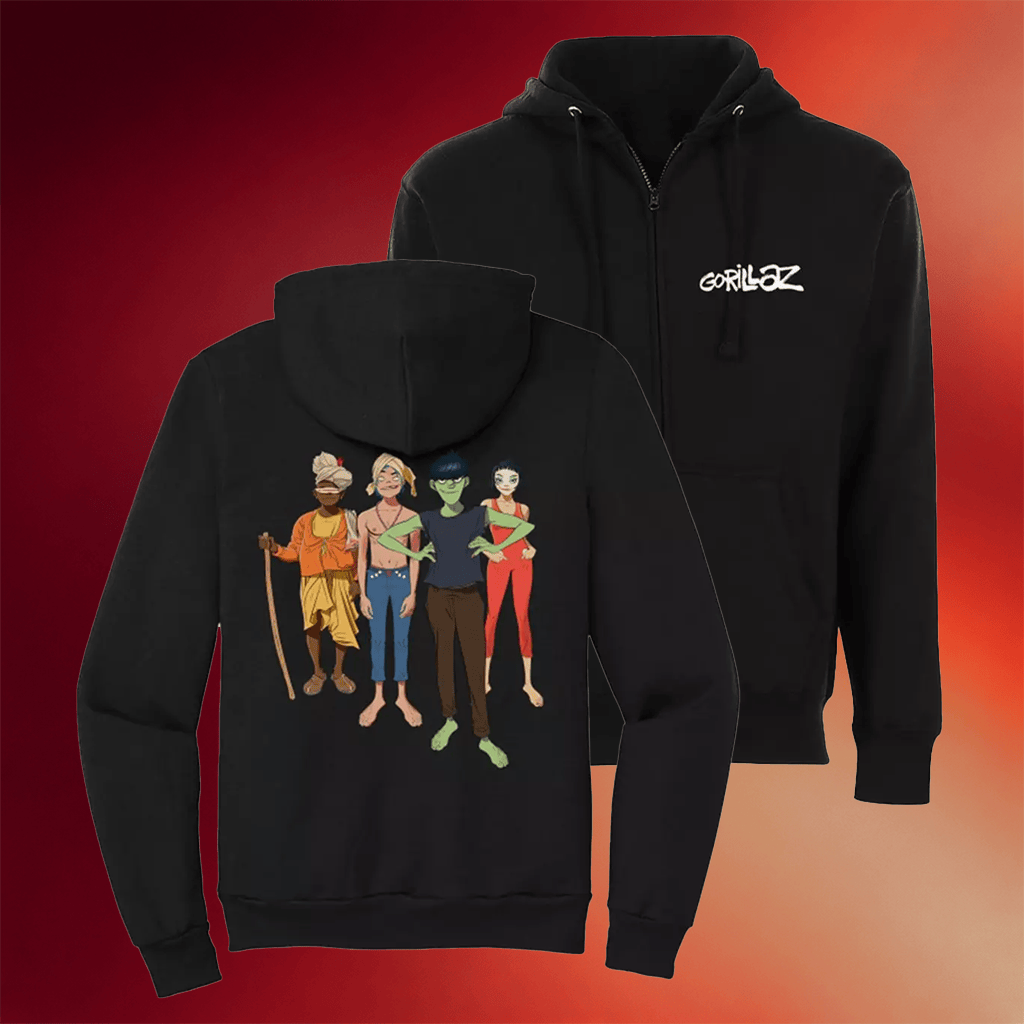 Hot Topic Merch Gorillaz The Mountain Zip Hoodie Birthday Gift For Friends