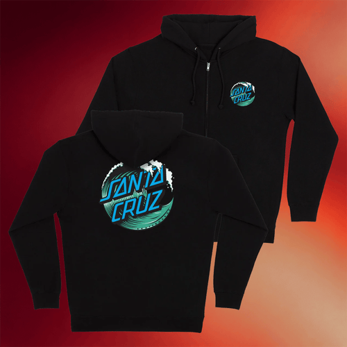 Santa Cruz Merch 2026 Wave Dot Santa Cruz Zip Hoodie Best Birthday Gift For Brothers