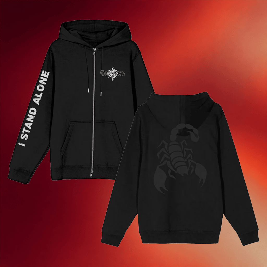 Godsmack Merch 2026 I Stand Alone Logo Scorpion Zip Hoodie Gifts For Band Fans