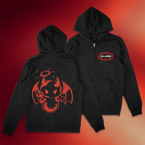 Glare Merch 2026 Devil Zip Hoodie Black Birthday Gift Ideas For Brothers
