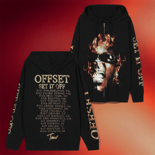 Offset Merch Set It Off Tour Zip Hoodie Best Gift For Hip Hop Lovers