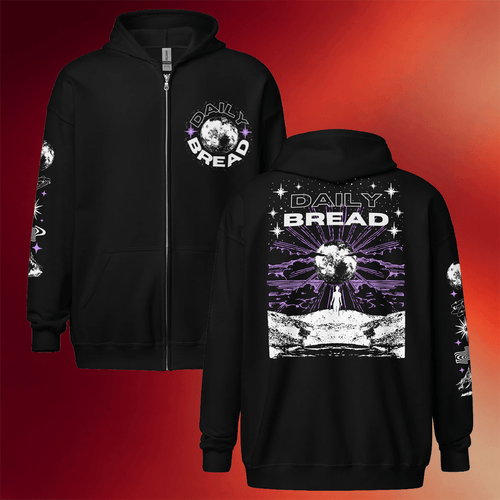 Daily Bread Merch Daily Bread Zip Up Hoodie EDM Music Festival Merch Gifts For Music Lovers