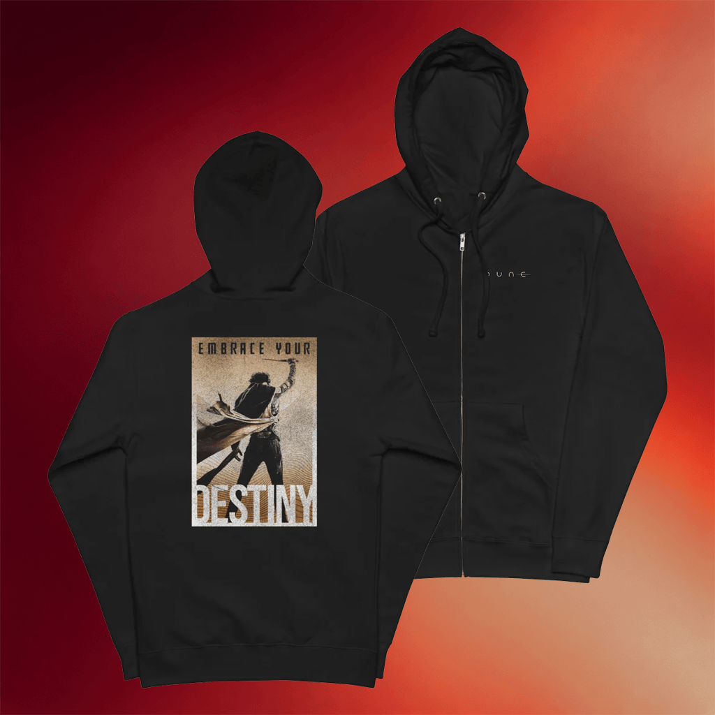 Dune Merch 2026 Embrace Your Destiny Zip Hoodie Birthday Present For Brothers