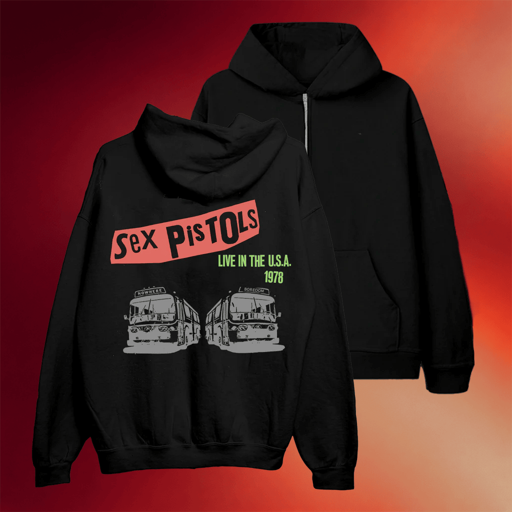 Sex Pistols Merch Live In The USA _78 Dallas Zip Hoodie Cool Gifts For Rock Lovers