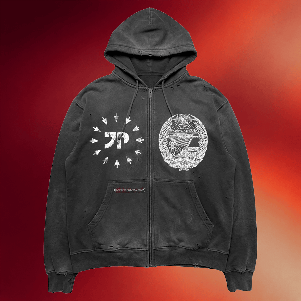 JPEGMAFIA Merch 2026 JP Crest Zip Hoodie Vintage Experimental Rap Merch Present For Fans