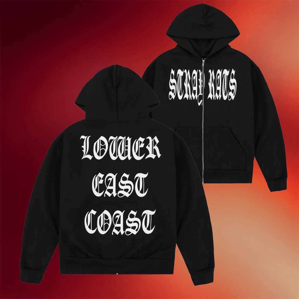 Stray Rats Merch 2026 Lower East Coast Zip Hoodie Black Unique Gifts For BFF