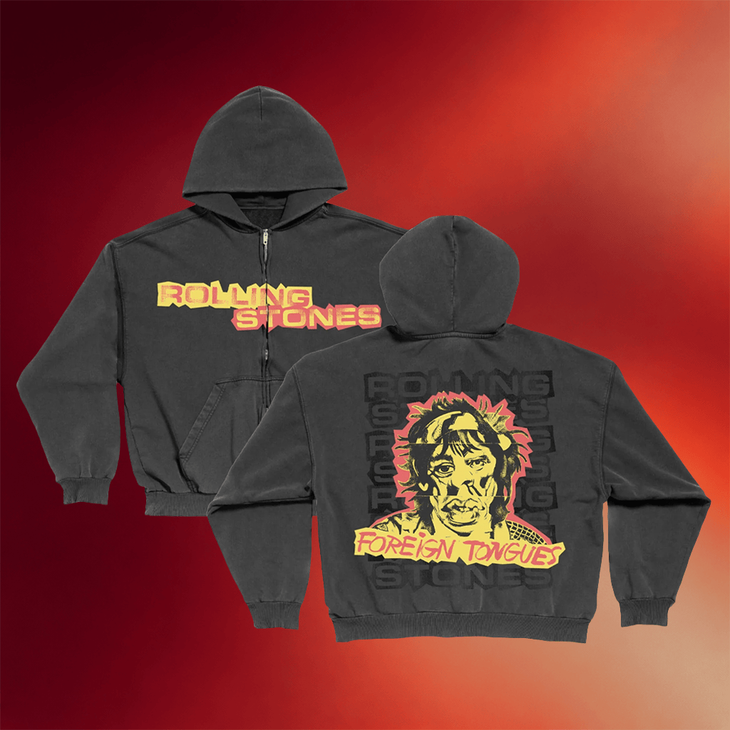 The Rolling Stones Merch 2026 Foreign Tongues Zip Hoodie Cool Gifts For Rock Lovers