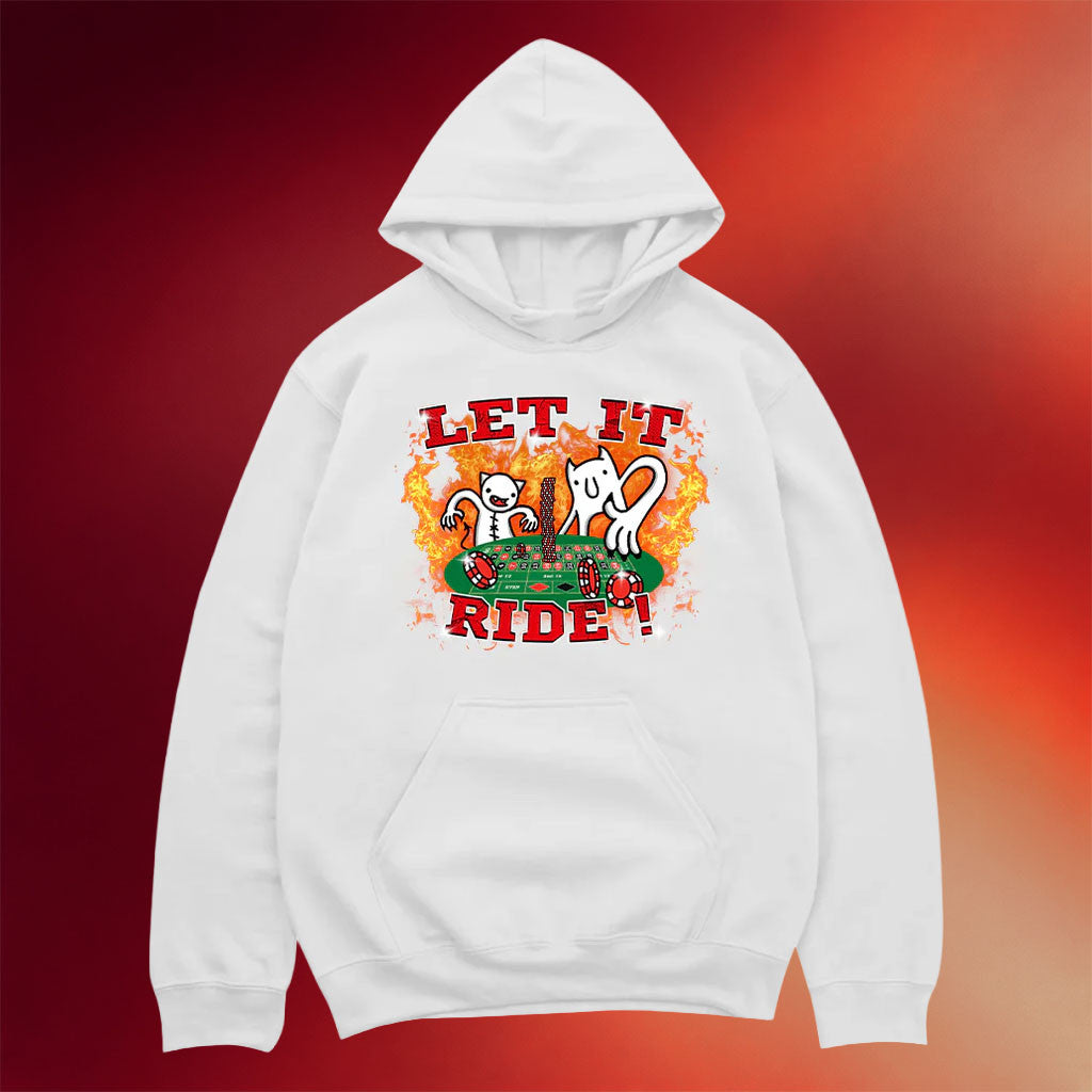 Diemarchive Merch LET IT RIDE Rap Hoodie White Good Gifts For Boyfriend