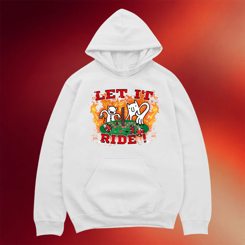 Diemarchive Merch LET IT RIDE Rap Hoodie White Good Gifts For Boyfriend