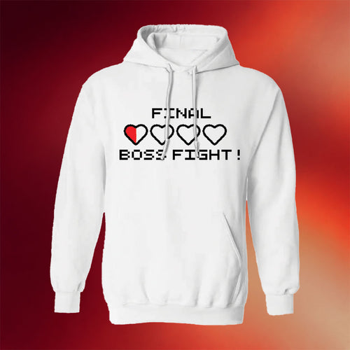 FinalBossFight Merch 2026 Heart Hoodie White FinalBossFight Band Merch Gifts For Fans