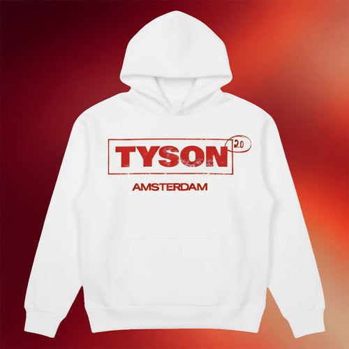 Tyson 20 Merch 2026 Logo Hoodie White Tyson 20 Amsterdam Hoodie Present For Friends