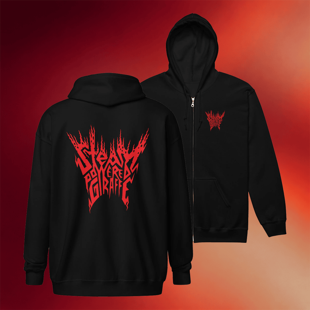 Steam Powered Giraffe Merch Metal SPG Logo Zip Hoodie 2026 Best Gifts For Band Fans