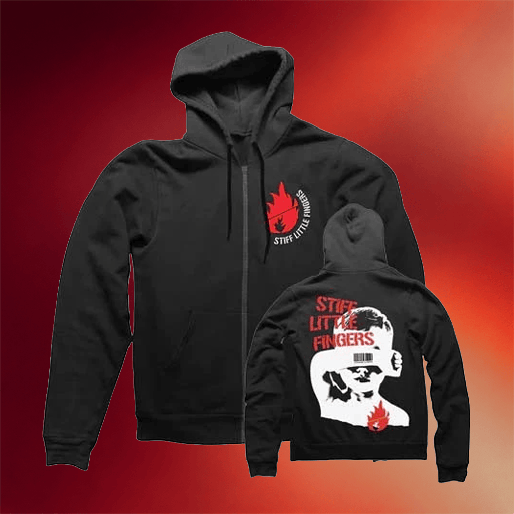 Stiff Little Fingers Merch 2026 Barcode Album Zip Hoodie Gifts Ideas For Band Fans