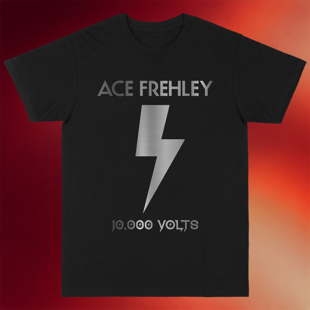 Ace Frehley Merch 10 000 Volts Ace Frehley T-Shirt Gift Ideas For Music Lovers