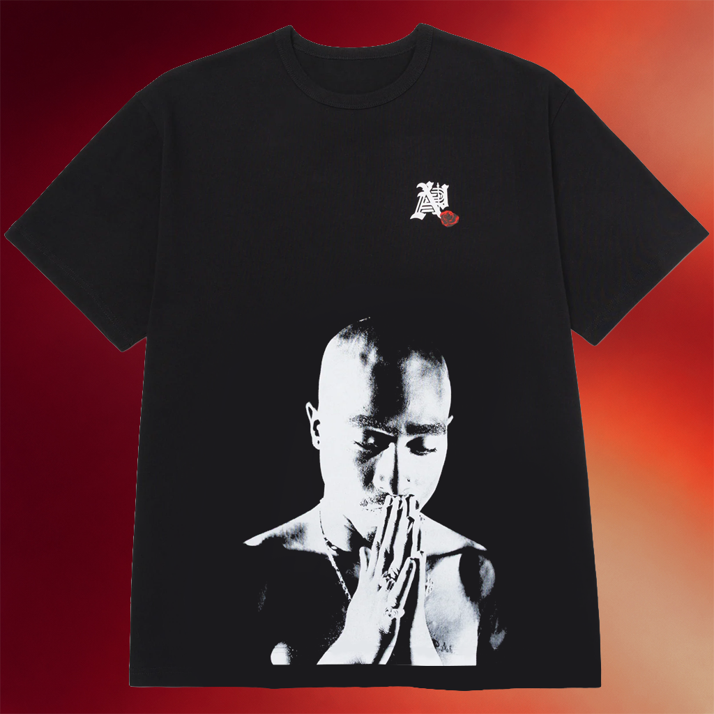 2Pac Merch 2026 Tupac Prayer T-Shirt Black Best Gifts For Hip Hop Lovers